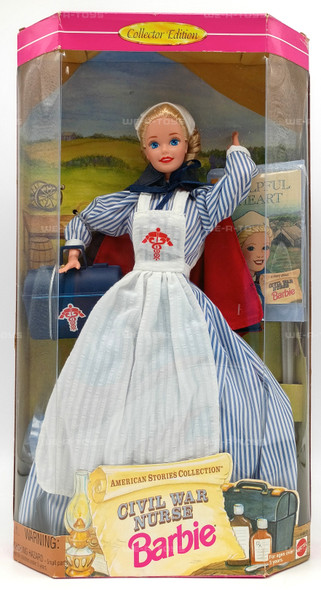 Civil War Nurse Barbie Doll American Stories Collection 1995 Mattel #14612