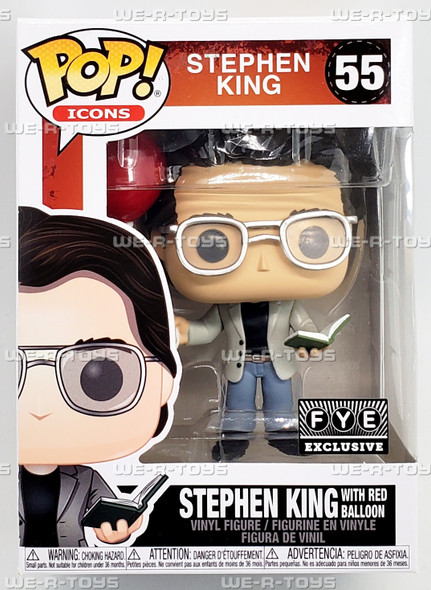 Funko POP Icons Stephen King with Red Balloon 55 Vinyl Figure