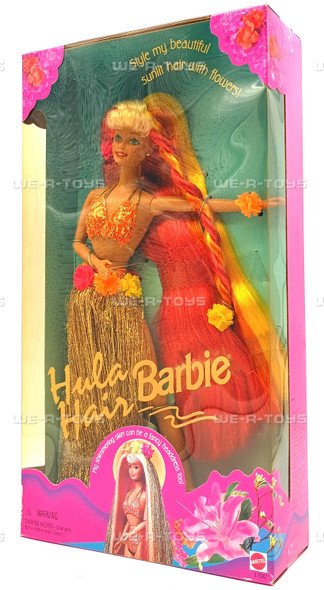 Hula Hair Barbie Doll In Shimmering Hula Skirt Sunlit Hair 1996 Mattel #17047