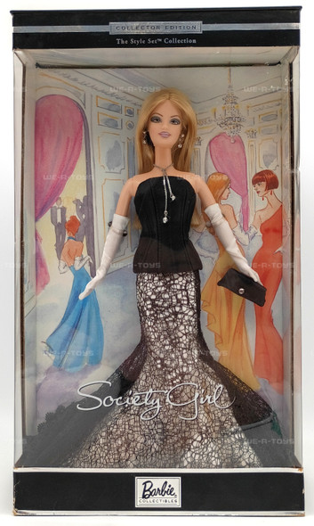 Society Girl Barbie Doll Blonde 2001 Barbie Collectibles Mattel 56203 Black Gown