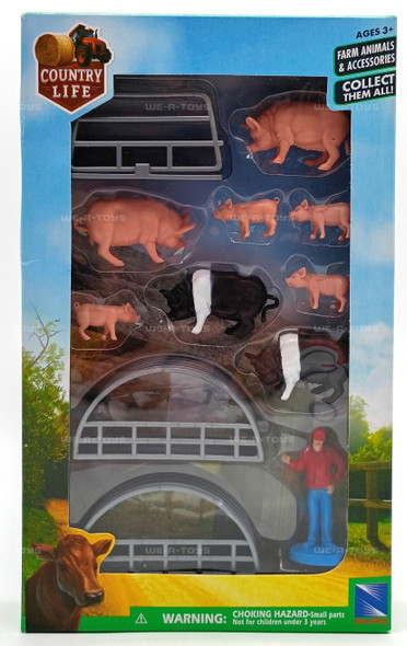 Country Life Farm Animals & Accessories 12 Piece Set 2019 Item#05517 New Ray