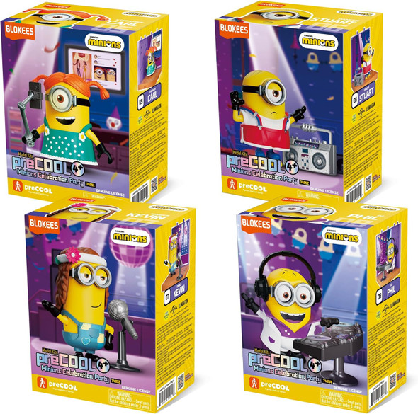 Minion preCOOL Minions Celebration Party Box of 8 Random Model Kits Blokees