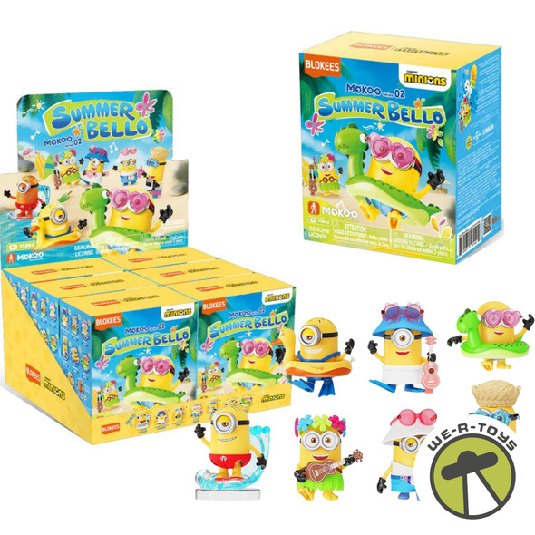 Minions Mokoo Wave 2 Summer Bello Box of 6 Random Model Kits Blokees