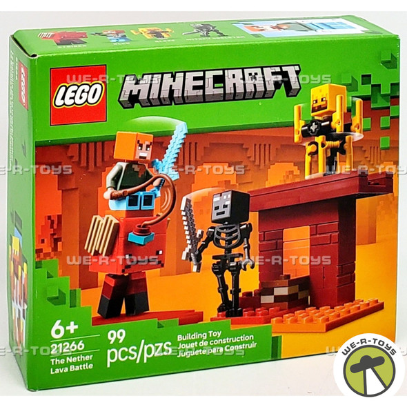 LEGO Minecraft The Nether Lava Battle 99 Piece Building Kit 21266