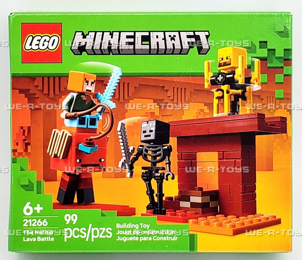 LEGO Minecraft The Nether Lava Battle 99 Piece Building Kit 21266