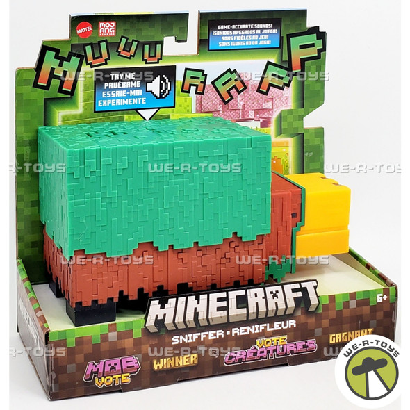 Minecraft Sniffer Action Figure with Game-Accurate Sounds 2023 Mattel HXM85