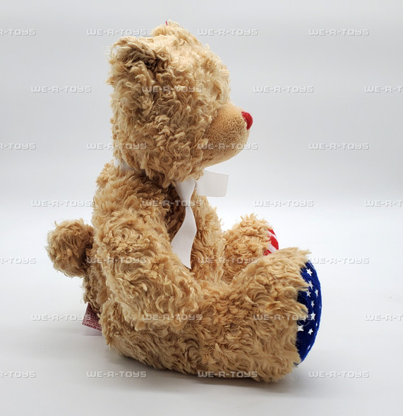 Ty Beanie Buddy Independence the Bear Plush with Red Nose and White Ribbon 2007