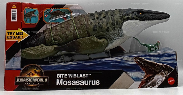 Jurassic World Rebirth Bite N Blast Mosasaurus Action Figure 2024 Mattel #27062