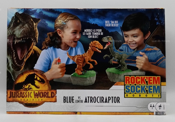 Jurassic World Dominion Blue Vs Atrociraptor Rock Em Sock Em Robots 2021 Mattel