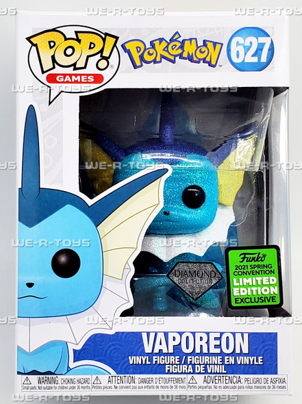 Funko POP Games Pokemon Vaporeon 627 Diamond Edition Vinyl Figure