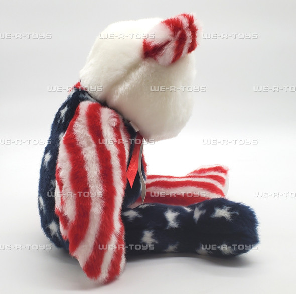 Ty Beanie Buddies Spangle the Bear Plush White Head Version 1999