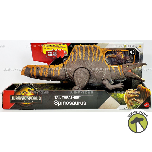 Jurassic World Rebirth Tail Thrasher Spinosaurus Action Figure 2024 Mattel JGB56