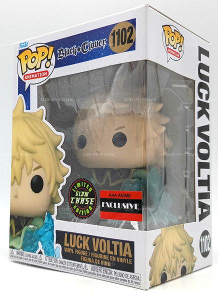 Funko POP! Animation Black Clover Luck Voltia Vinyl Figure #1102 Glow Chase
