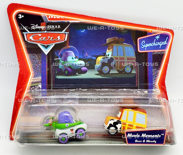 Disney Pixar Cars Movie Moments Supercharged Buzz & Woody Vehicle Set Mattel
