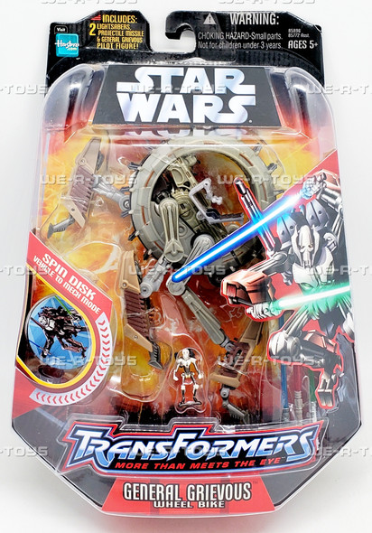 Star Wars Transformers Crossover General Grievous Wheel Bike Action Figure 2005
