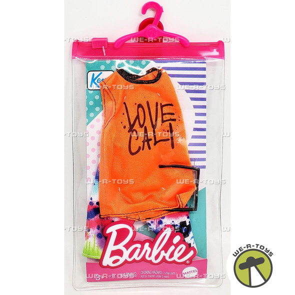 Barbie Ken Love Cali Top and Spray Paint Shorts Fashion Pack 2020 Mattel GRC77