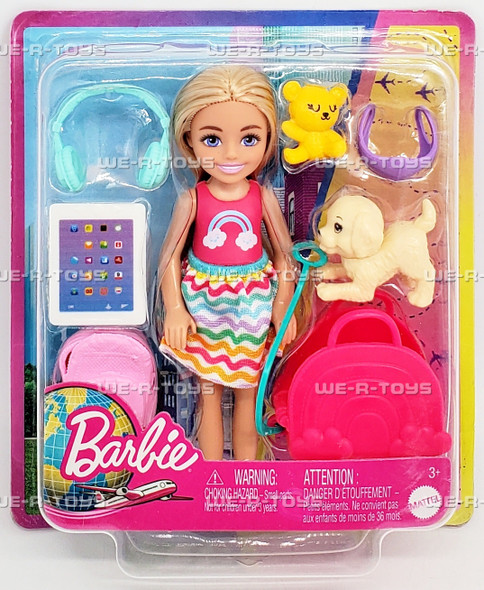 Barbie Chelsea Doll Travel Set with Puppy 2022 Mattel HJY17