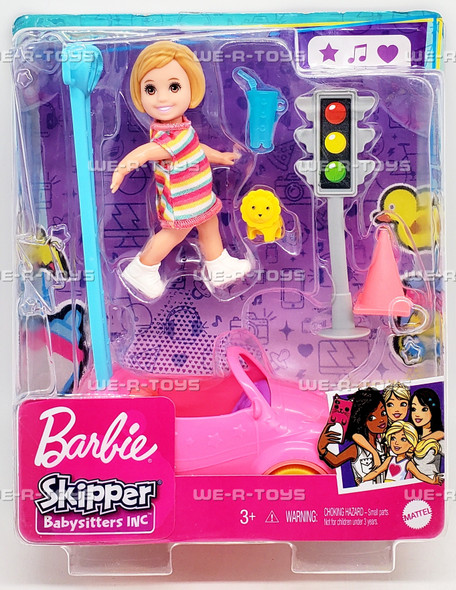 Barbie Skipper Babysitters Inc. Toddler Doll & Toy Car Playset 2020 Mattel GRP17