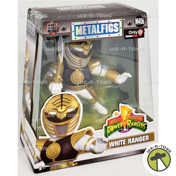 MetalFigs Mighty Morphin' Power Rangers White Ranger Diecast Figure Jada Toys