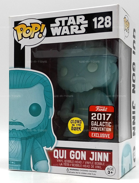 Funko Pop! Star Wars Qui Gon Jinn 2017 Vinyl Bobblehead Figure #128 Exclusive