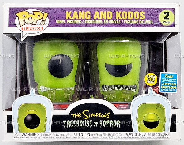 Funko POP Television The Simpsons Treehouse of Horror Kang & Kodos GITD Figures