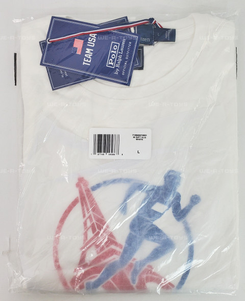 Polo Ralph Lauren Team USA Paralympics Paris White Graphic T Shirt Men's L