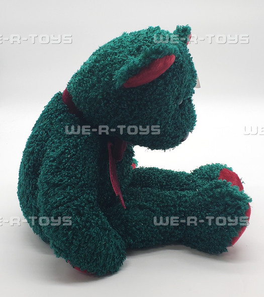 Ty Beanie Buddy 2001 Holiday Teddy Bear Dark Green Plush