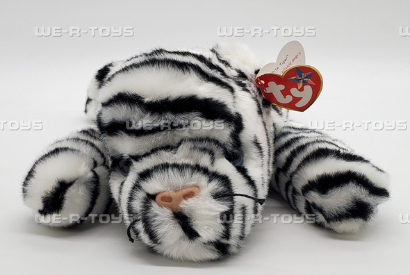 Ty Beanie Buddy White Tiger with Blue Eyes Plush