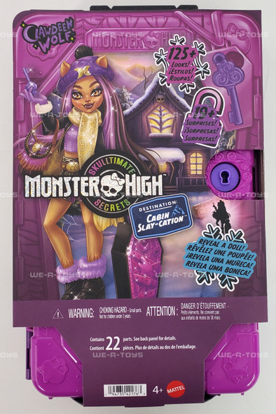 Monster High Skulltimate Secrets Cabin Slay-Cation Clawdeen Wolf Doll Mattel