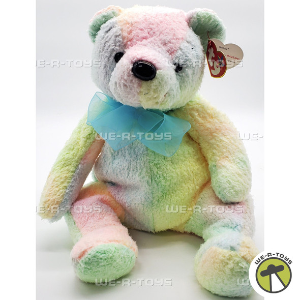 Ty Beanie Buddy Mellow the Bear Pastel Tie Dye Plush 2001