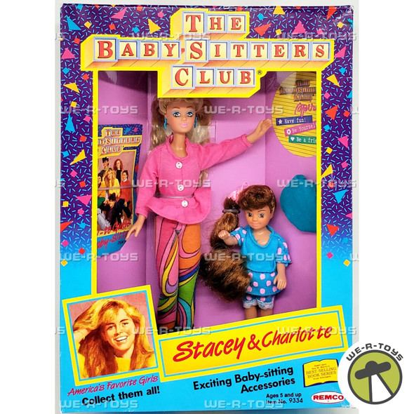The Baby-Sitters Club Stacey and Charlotte Dolls 1991 Remco 09334