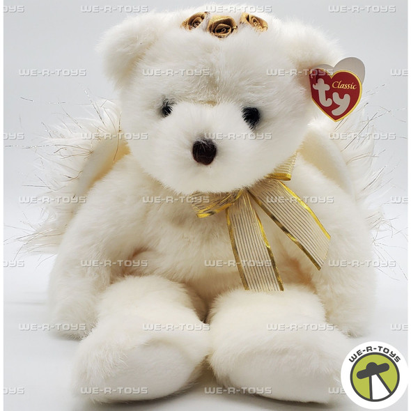 Ty Beanie Classics Divine the White Bear with Angel Wings Plush