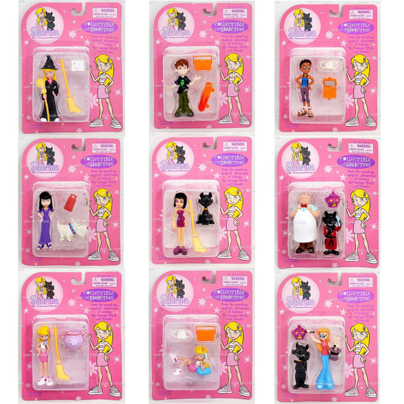 Sabrina the Animated Series Collectible Characters Lot of 9 Figures 2000