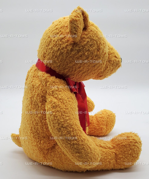 Ty Beanie Buddy Poopsie the Yellow Bear with Red Ribbon Plush 2001