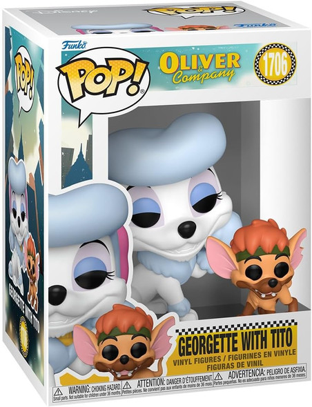 Funko Pop Oliver and Company 1706 Georgette with Tito Vinyl Figure