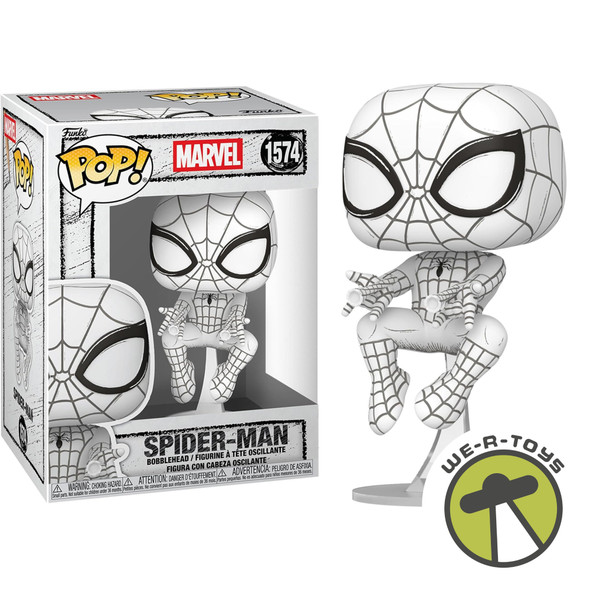 Funko Pop 1574 Marvel Sketched Spider-Man Vinyl Figure