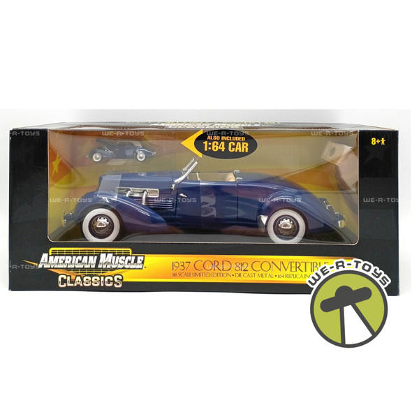 American Muscle Classics 1937 Cord 812 Convertible Blue Diecast Vehicle #32880