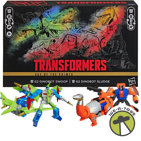 Transformers Age of the Primes G2 Dinobots Swoop and Sludge 2 Pack