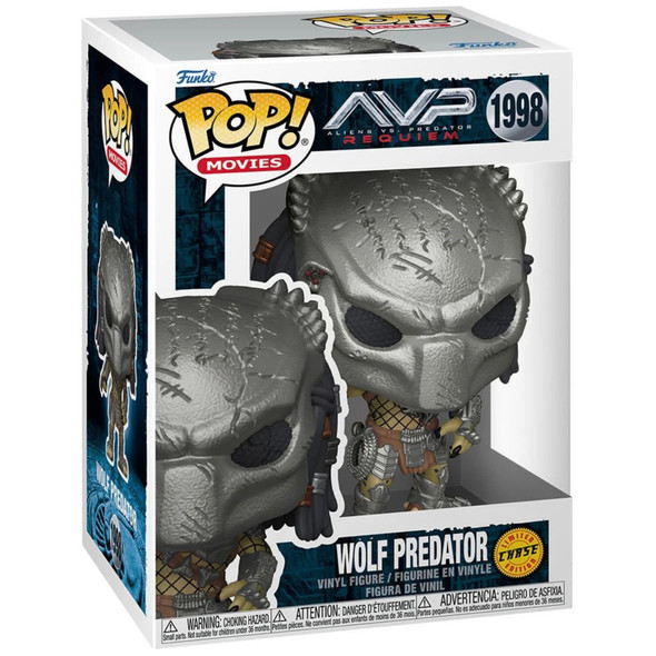 Funko Pop Movies 1998 Aliens Vs Predator Requiem Wolf Predator Figure CHASE