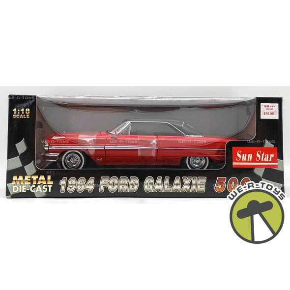 Sun Star 1964 Ford Galaxie 1:18 Scale Red Metal Die-Cast Vehicle Item No 1440