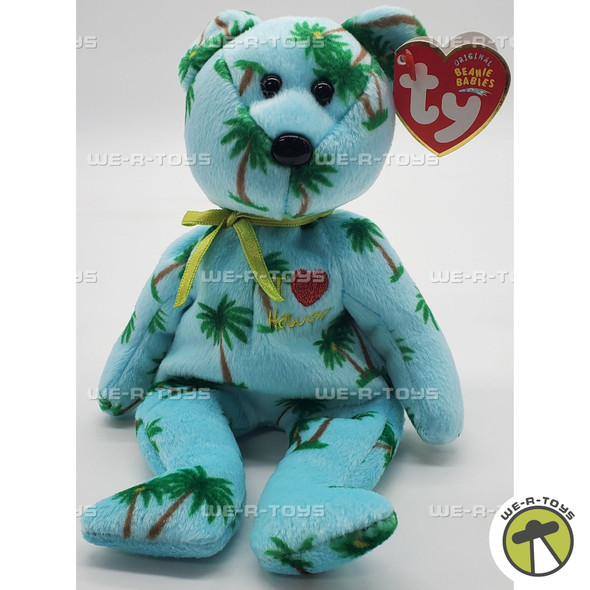 Ty Beanie Baby I Love Hawaii the Bear Plush 2004