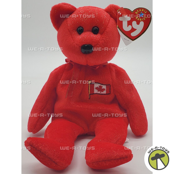 Ty Beanie Baby Pierre the Canadian Bear Red Plush 2001