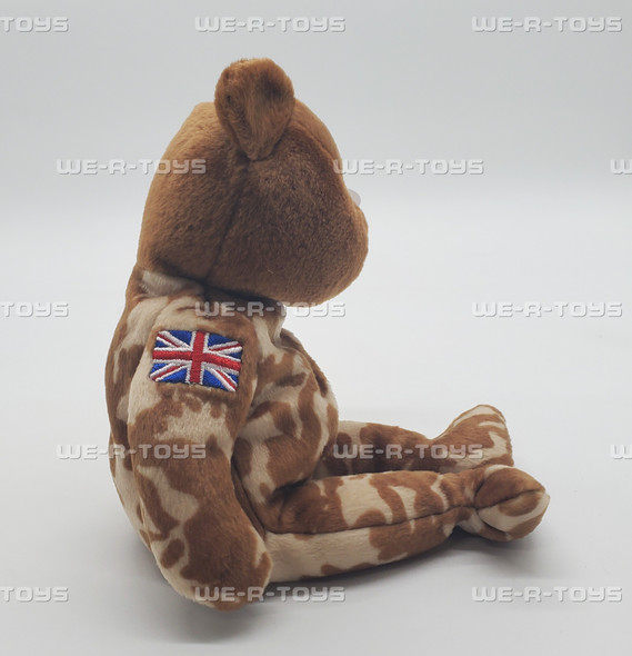 Ty Beanie Baby HERO the Bear United Kingdom Exclusive Camo Plush 2003