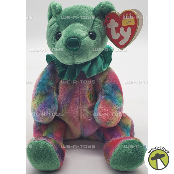 Ty Beanie Baby May the Birthday Bear Plush 2002