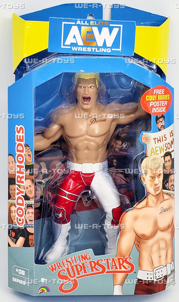 AEW Wrestling Superstars Cody Rhodes Figure Red Gear 2021 Jazwares AEW0184