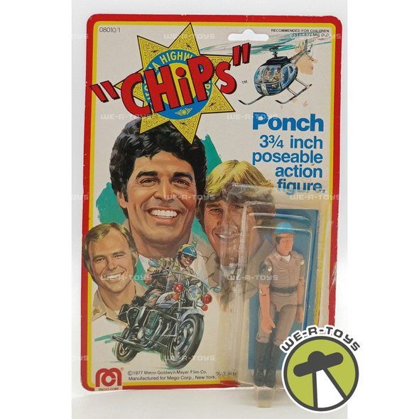 CHiPs Ponch 3.75" Poseable Action Figure 1977 Mego Corp No. 08010/1