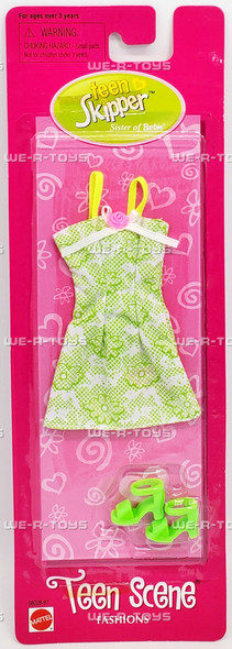 Teen Skipper Sister of Barbie Fashions Green Dress 1998 Mattel 68028
