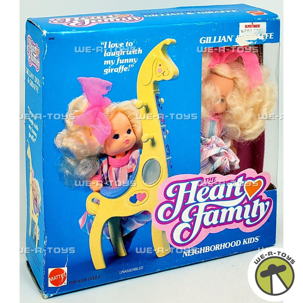 The Heart Family Neighborhood Kids Gillian and Giraffe Doll Set 1988 Mattel 2648