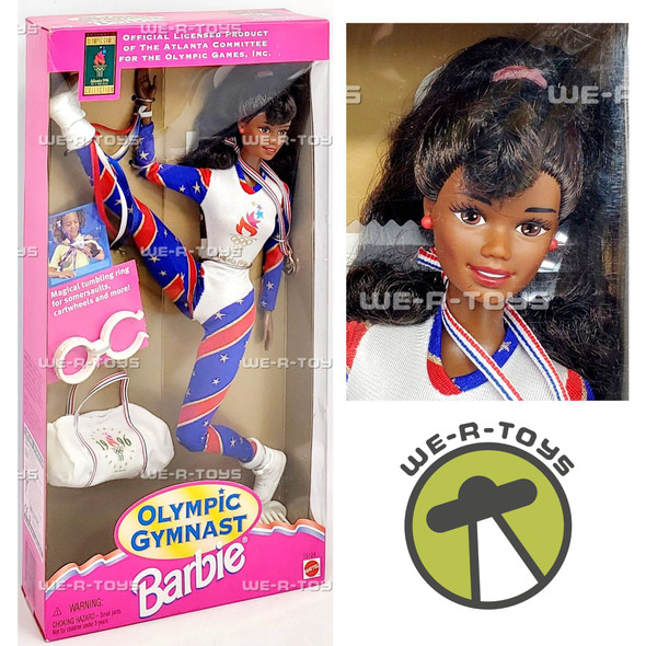 Olympic Gymnast Barbie African American 1995 Mattel 15124