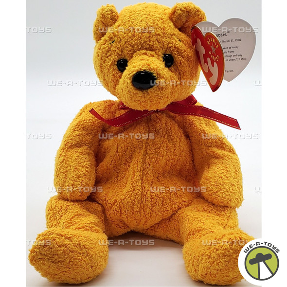 Ty Beanie Baby Poopsie the Yellow Bear Plush 2001